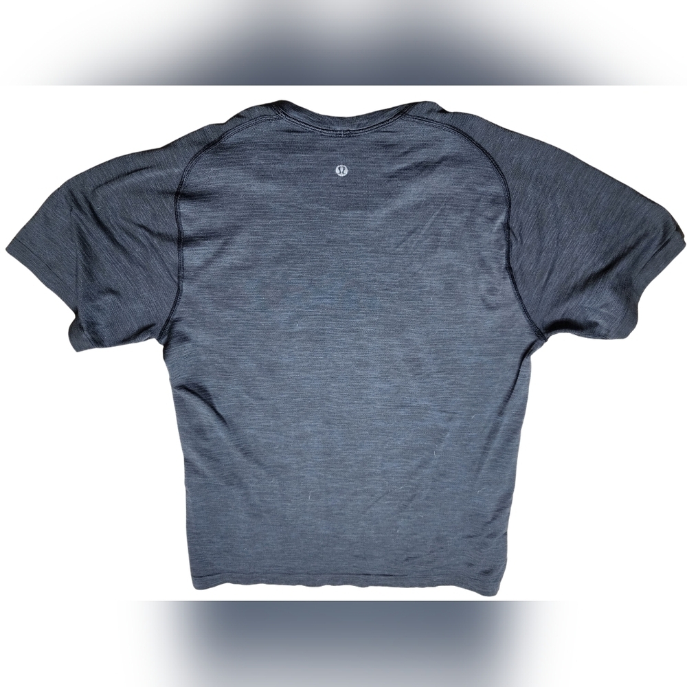 SET OF 2, Medium Lululemon Short Sleeve Tees, Blue and Black Heather - Picture 4 of 8